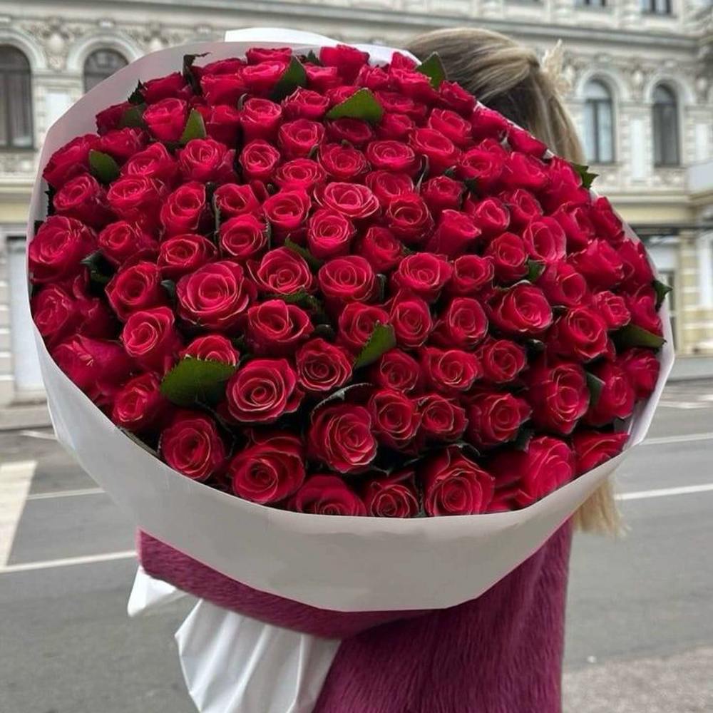 101 красная роза Premium