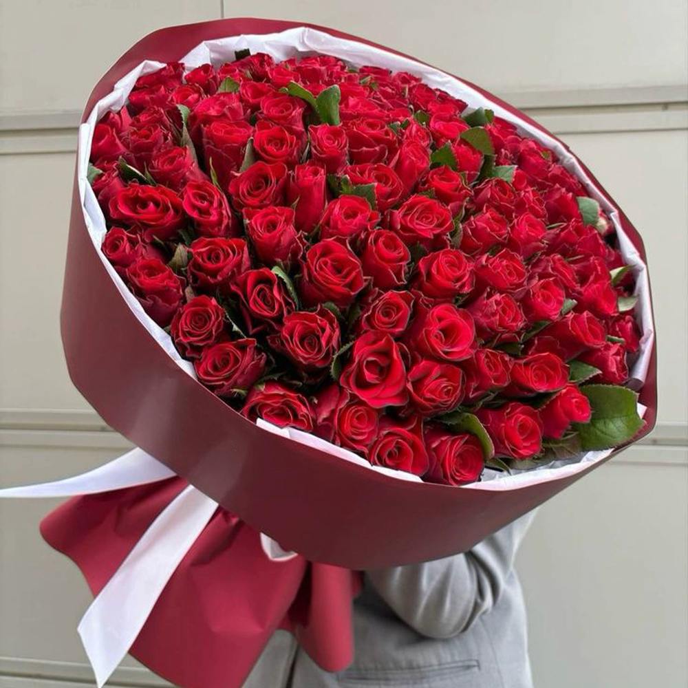 101 красная роза Premium