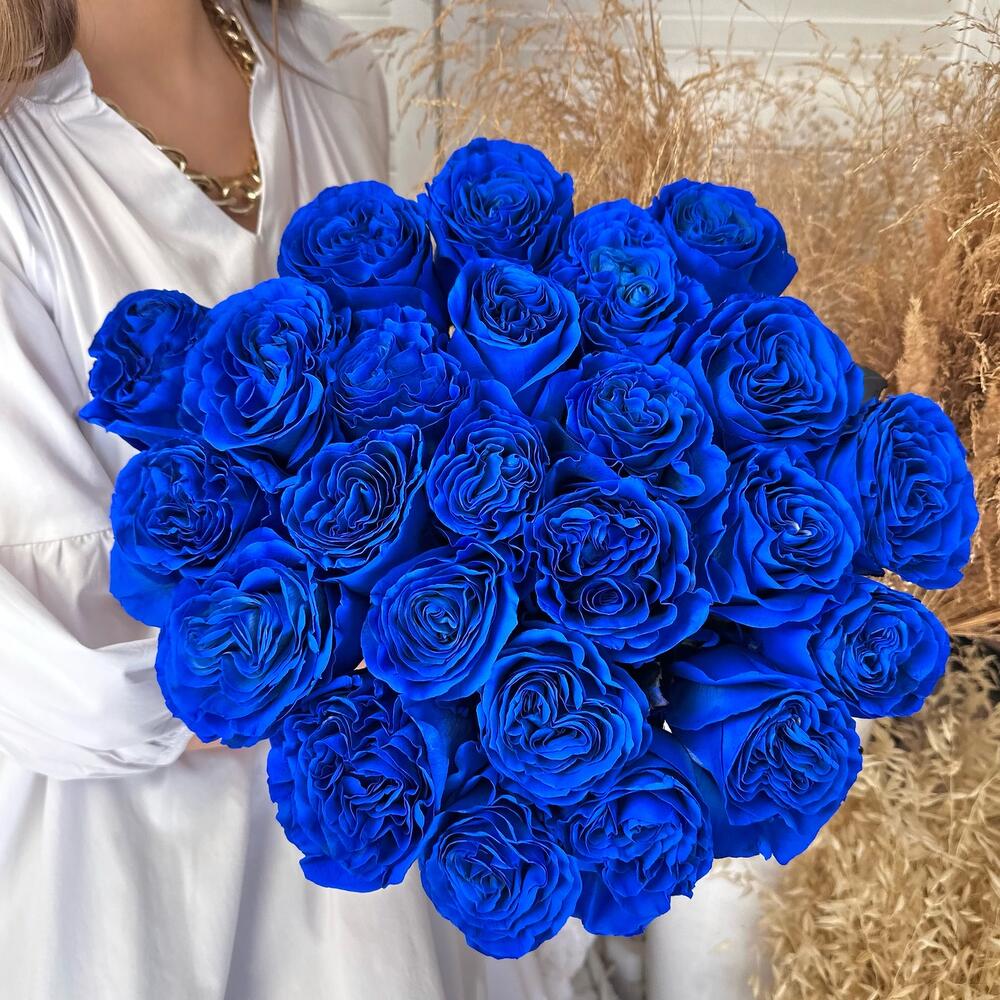 Букет из 23 синих роз Premium 