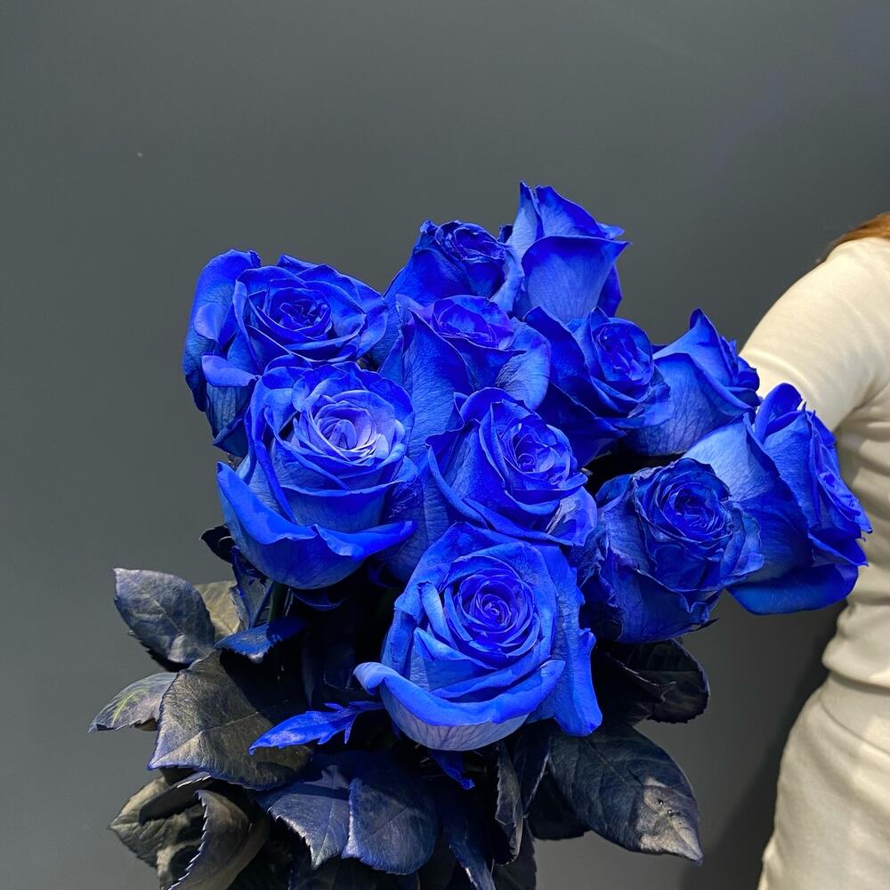 Букет из 11 синих роз Premium