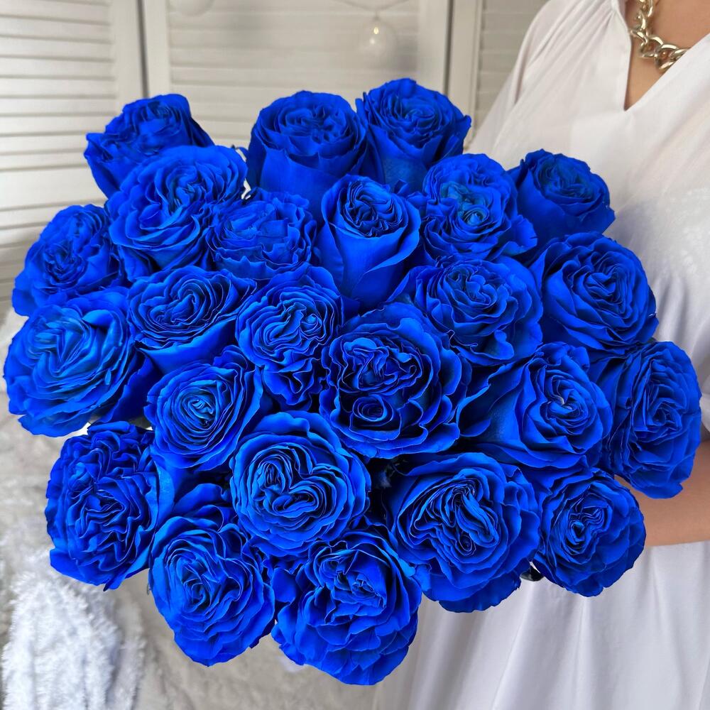 Букет из 23 синих роз Premium 